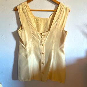 Vintage CHANEL Cream Sleeveless Blouse